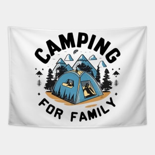 camping for family Tapestry