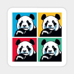 Playful Pop Art Panda Print - Infuse Your Space with Whimsical Charm! Magnet