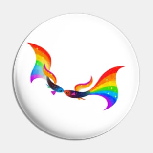 Two Rainbow guppy Pin