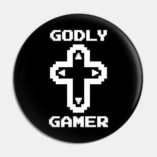 Godly Gamer (v10 - white) Pin