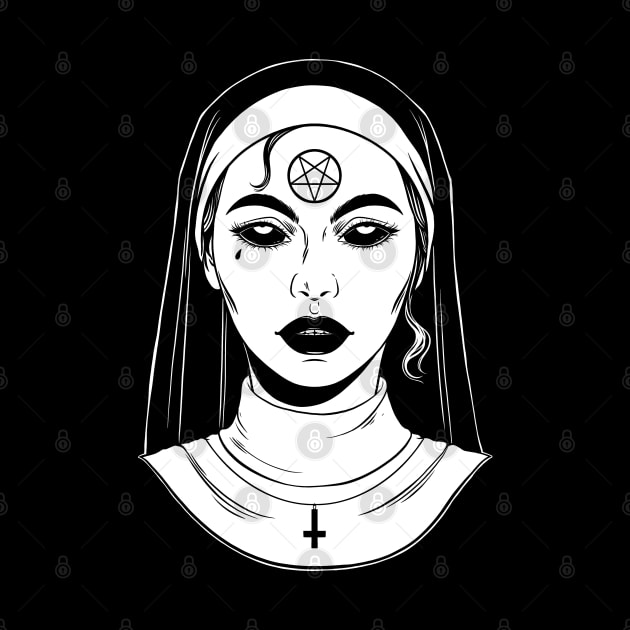 Satanic Nun. Bad Nun by OccultOmaStore