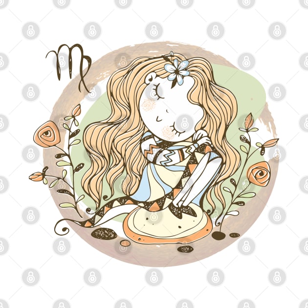 Zodiac Virgo Cute Kid Design Horoscope Gift by The Little Store Of Magic