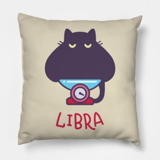 Funny Libra Cat Horoscope Tshirt - Astrology and Zodiac Gift Ideas! Pillow