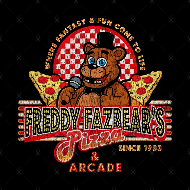 Freddy Fazbear's Pizza Since 1983 Worn Out by Alema Art