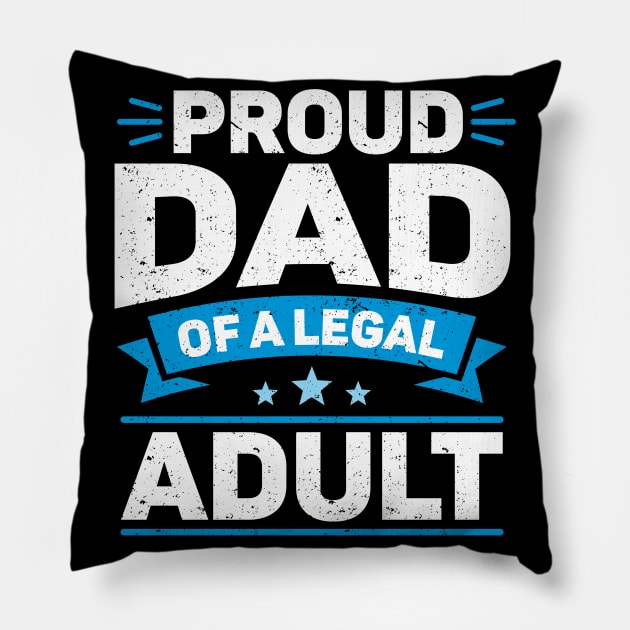 Legally Adult 18 Birthday Happy 18th Birthday Pillow by IngeniousMerch