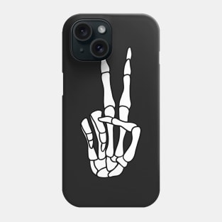 Peace Sign Skeleton Hand Phone Case