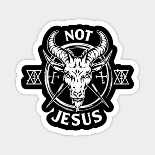 Not Today Jesus I Satanic Baphomet Goat Magnet