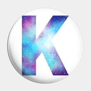 Letter K galaxy Pin