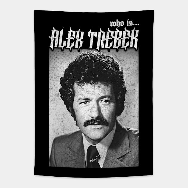 Alex Trebek †† Vintage Look Aesthetic Design Tapestry by unknown_pleasures