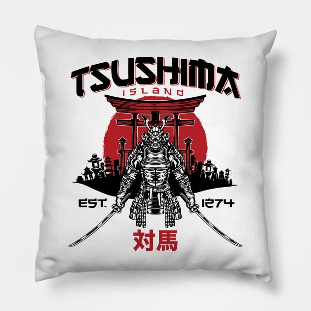 Tsushima Island Pillow by MindsparkCreative