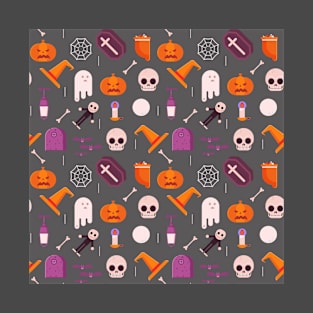 Poison Pumpkin Skull Halloween T-Shirt