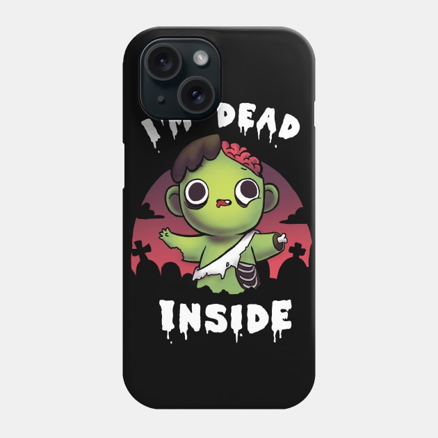 Dead inside Zombie Kid - Halloween Funny Costume Phone Case by BlancaVidal