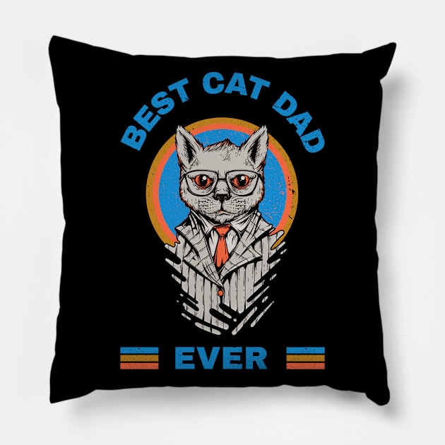 Best Cat Dad Ever Pillow by MONMON-75