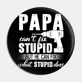 Papa Can't Fix Stupid But He Can Fix What Stupid Does Pin