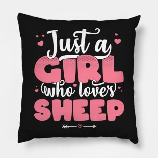 Just A Girl Who Loves Sheep - Cute Sheep lover gift product Pillow