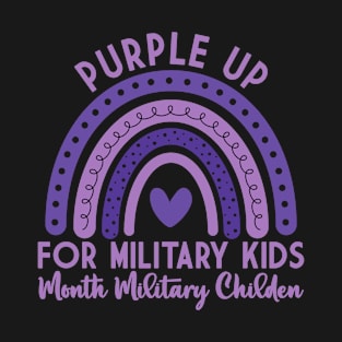 Purple Up for Military Kids Month Military Children T-Shirt