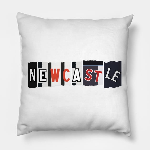 Newcastle torn jersey Pillow by scotmccormack