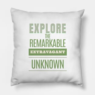 Explore Remarkable Extravagant Unknown Quote Motivational Inspirational Pillow