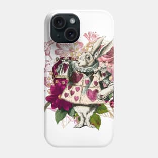 Alice in Wonderland White Rabbit Heart Card Phone Case