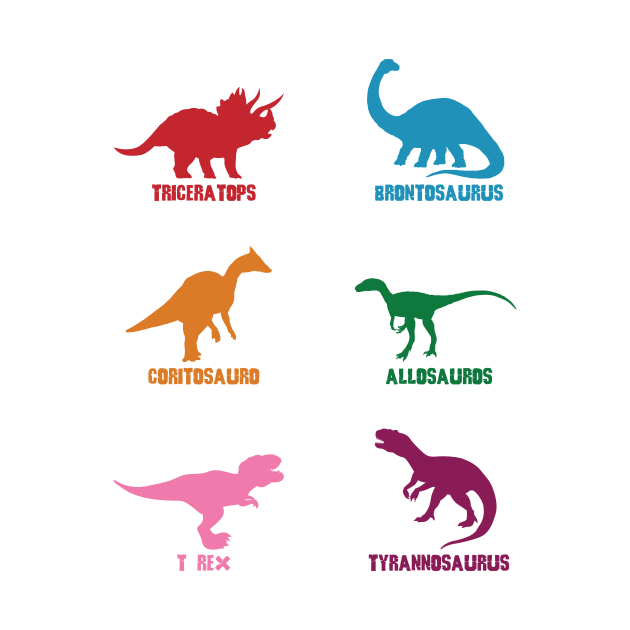 Types Of Dinosaurs by RockyDesigns