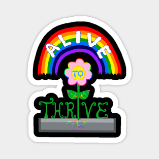 Alive to Thrive Rainbow Flower Magnet