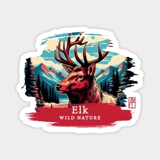 Elk - WILD NATURE - ELK -3 Magnet