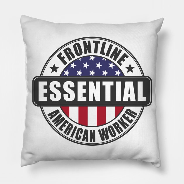 Frontline Essential American Worker Pillow by NotoriousMedia