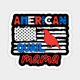 American Quail Mama USA Magnet