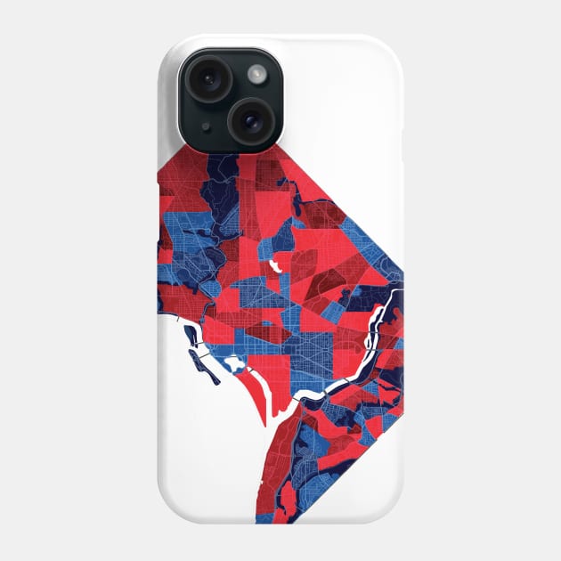 Washington DC Map Art Phone Case by polliadesign