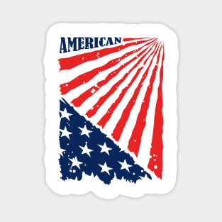 American USA Flag Patriotic Nation Magnet