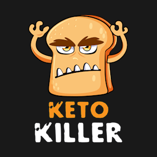 Keto Killer, Funny Halloween Bread Slice Monster T-Shirt