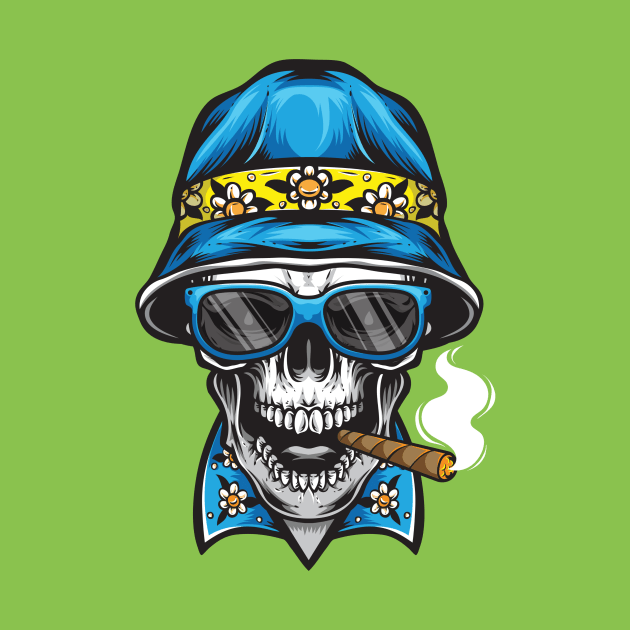 Smoking Skull by PrintcoDesign