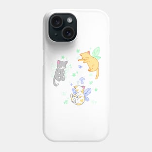 fairy kitties (green/white/blue) Phone Case