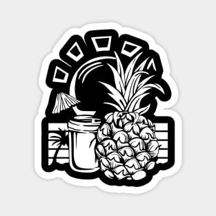 Pineapple Beach Design I love Fruit Magnet