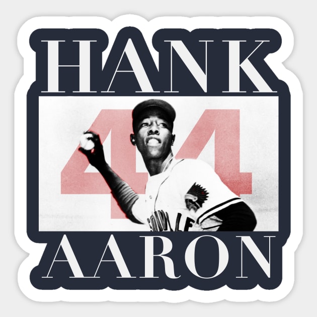 Hank Aaron Number 44 Jersey Atlanta Braves Inspired Sticker by