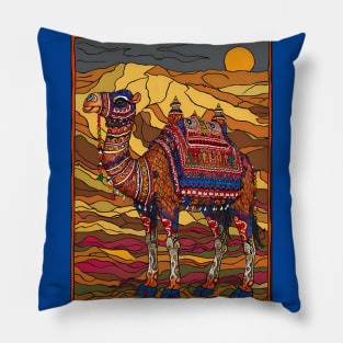 Beautiful decorated rajasthani cultural camel Pillow