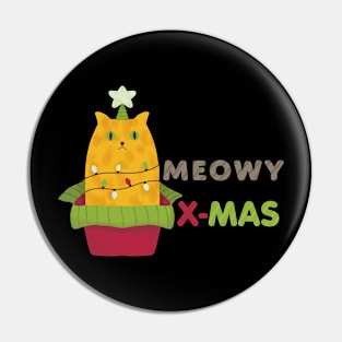 Meowy Christmas Pin