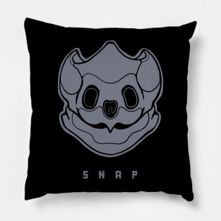 Common snapping turtle skull. Design for reptile lovers Pillow