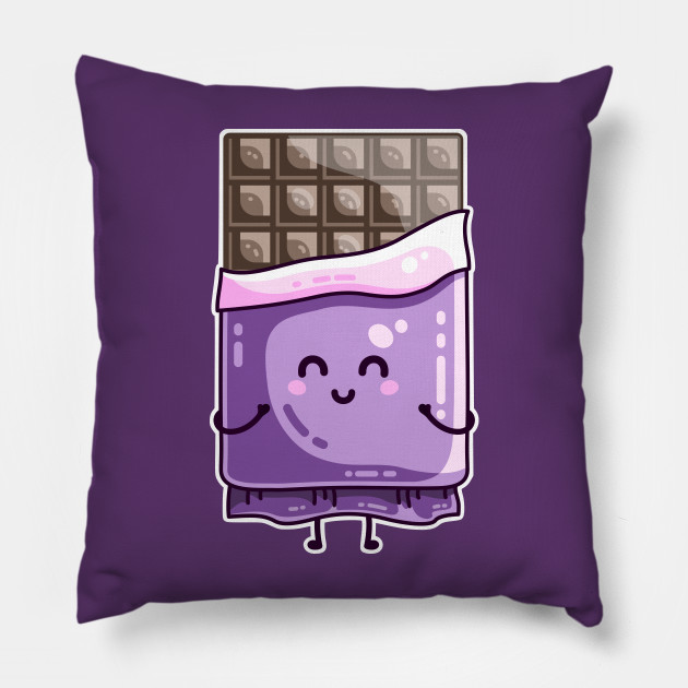 Kawaii Cute Chocolate Bar Chocolate Bar Pillow Teepublic