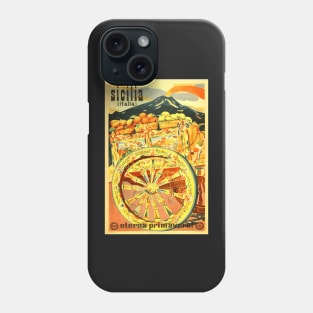 Italy,Sicilia,Travel Poster Phone Case