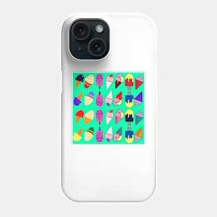 Ice Cream Flavour Green Background Phone Case