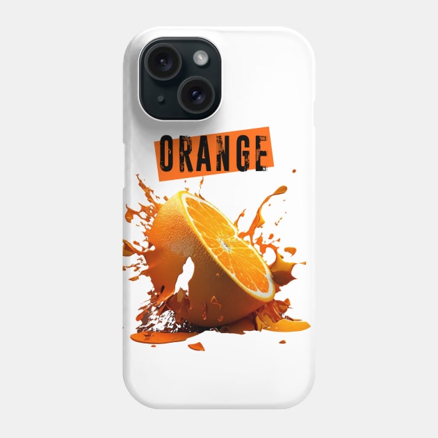 Smashed Orange: A Burst of Empty Rhetoric Phone Case by Puff Sumo