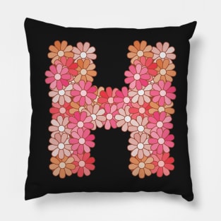 Floral Initial Monogram Pillow