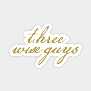 Three Wise Guys Christmas Typography Magnet