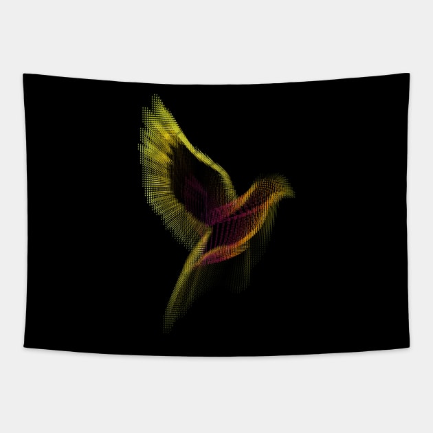 Brilliant Bird Abstract Wildlife Tapestry by donovanh