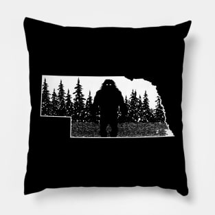 Nebraska Bigfoot Sasquatch Pillow