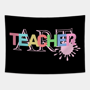 Art teacher colorful Tapestry