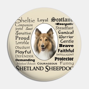 Sheltie Traits Pin