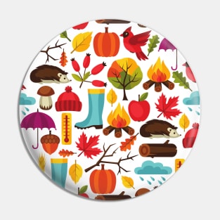 Fall Autumn Pattern Pin