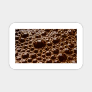 many temporary frothy brown coffee bubbles Magnet